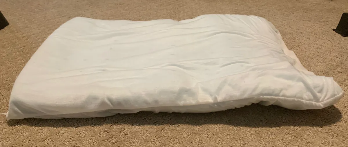 Pillow still partially flat after dryer treatment